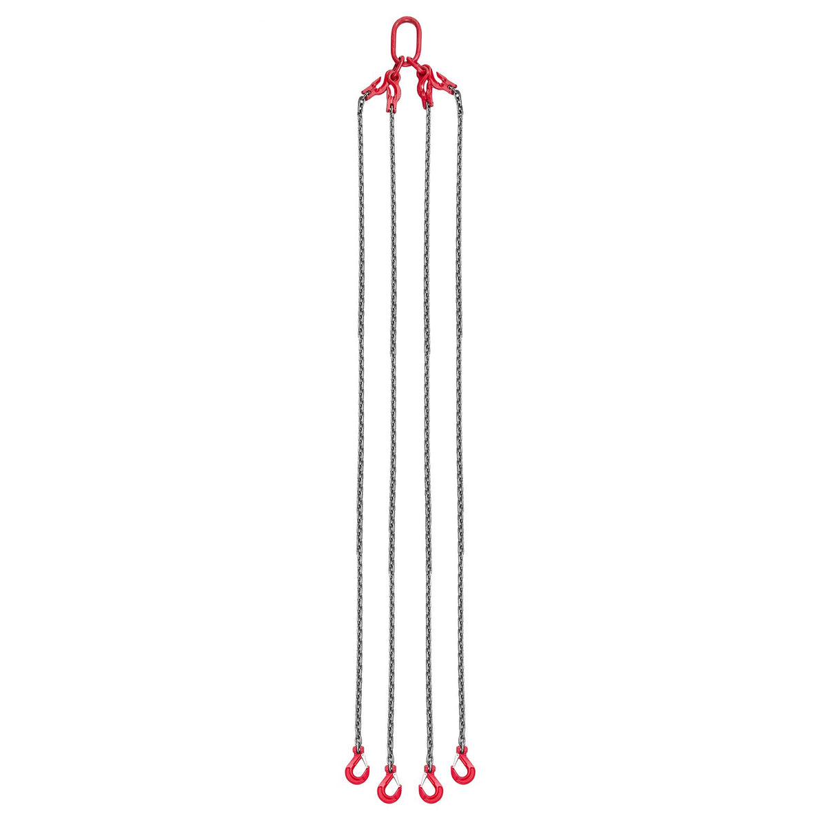 VEVOR Chain Sling, 3/8 in x 10 ft Lifting Chains with 4 Leg Grab Hooks, Heavy Duty G80 Alloy Steel Lifting Sling, 22900LBS Capacity, Adjustable Engine Chain Hoist Lifts for Cargo Security Towing - DGDLHHMGFH1JKA9OV001V0 - view 10