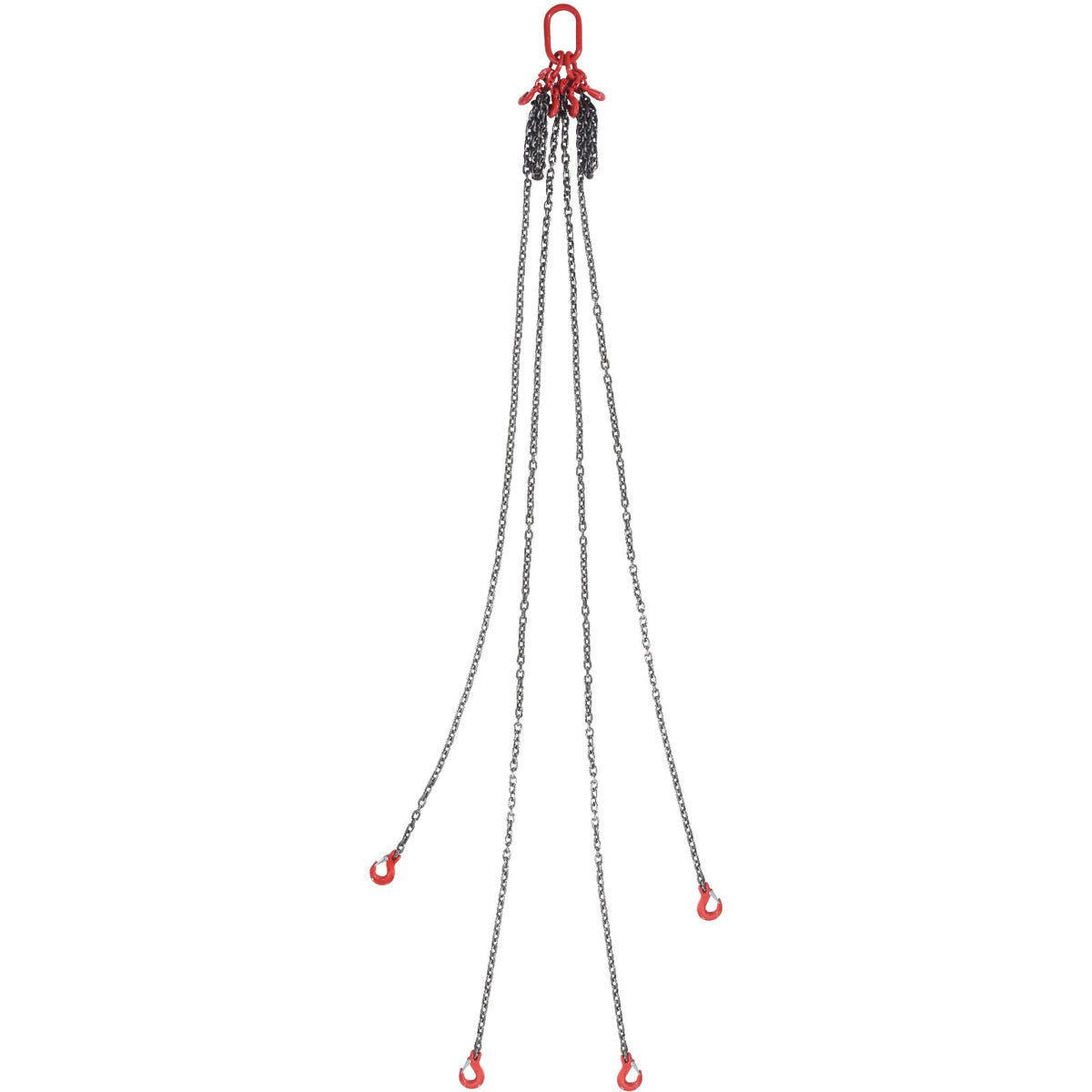 VEVOR Chain Sling, 3/8 inch x 10 ft Lifting Chains with Hooks, G80 Engine Chain Hoist Lifts, 18400 lbs/8 Ton Lifting Sling Chains for Engine Hoist, Engine Lift Chain with 4 Leg Grab Hooks & Adjusters - DGDLHHMGFH1JVNVOQV0 - view 10