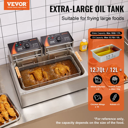 VEVOR Commercial Electric Fryers - Select Your Configuration - DGDZGDGJCK00TPYZZV1 - view 2