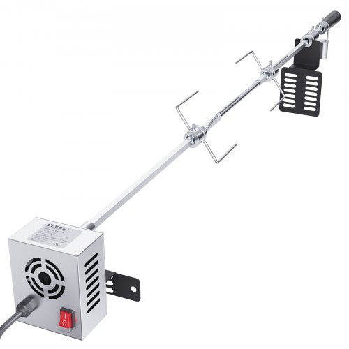 VEVOR Universal Grill Rotisserie Kit for Grills, Electric BBQ Grill with 110V 9W Motor, Stainless Steel Automatic Grilling Kit, Heavy Duty 32"/39" Hexagon Spit Rod, 26 lbs - DGKCD32379W26XF9CV1 - view 1