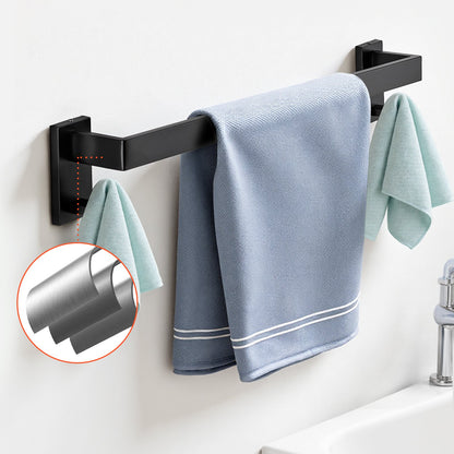 VEVOR Matte Black Bathroom Hardware Set, 5 Pieces Stainless Steel Bathroom Accessories Set, 24-inch Towel Bar, Towel Rack, 2 Robe Towel Hooks, Toilet Paper Holder, for Bath Room, Wall Mounted - DGMJGTZ24INCSY6SO001V0 - view 9