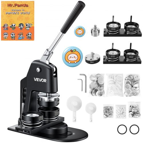 VEVOR Button Maker Machine, Multiple Sizes 1+2.25 Inch Badge Punch Press Kit, Children DIY Gifts Pin Maker, Button Making Supplies with 500pcs Button Parts & Circle Cutter & Magic - DGNBJSKXZJZHS4YN6V0 - view 1