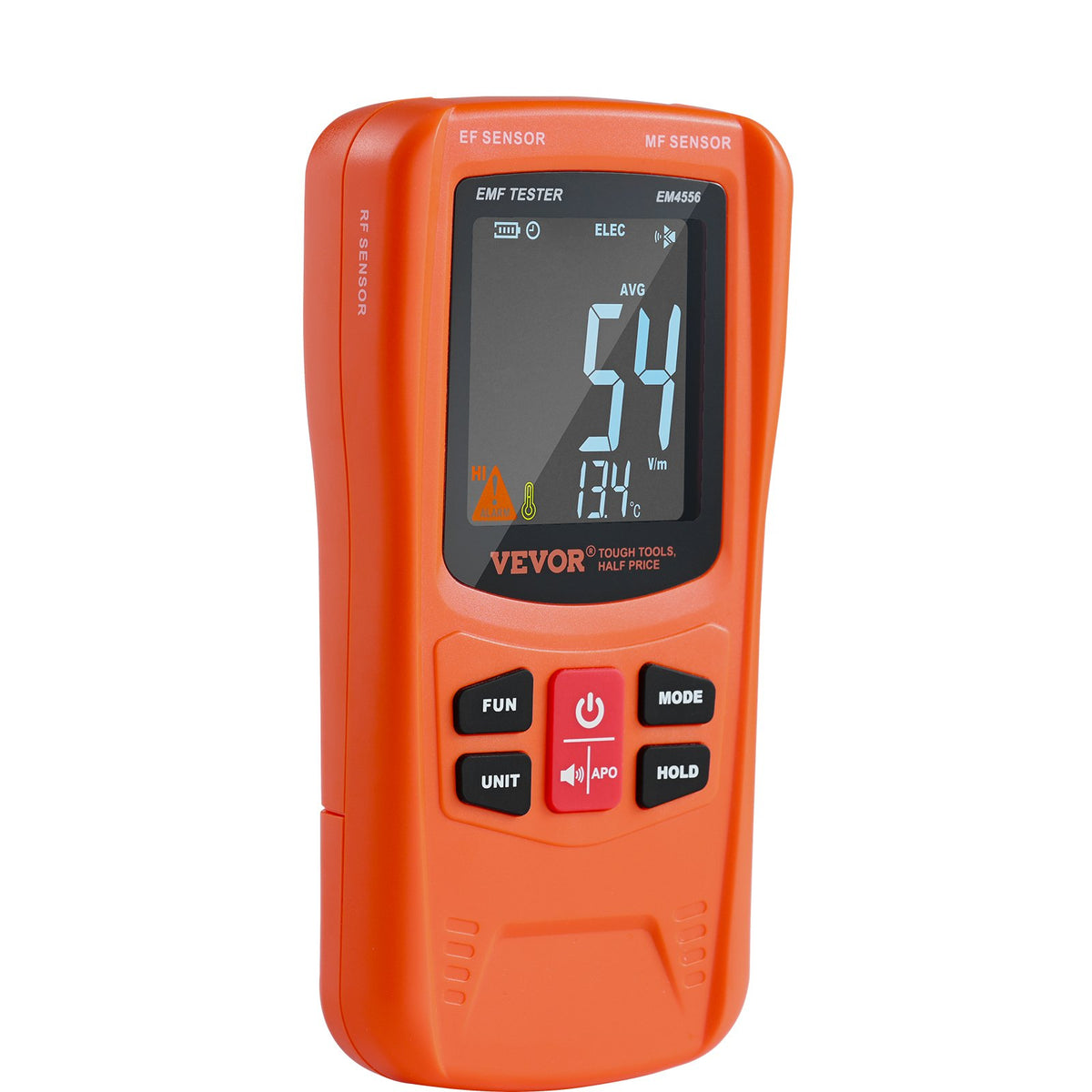 VEVOR 3-in-1 EMF Meter, 5Hz-6GHz, Handheld Rechargeable Electromagnetic Field Radiation Detector, Digital LCD EMF Tester for EF MF RF Home Inspections Outdoor Ghost Hunting 5G Cell Tower Temperature - DGNEMFJSHYYJH5E2WV9 - view 10
