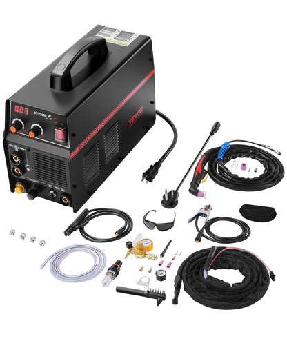 VEVOR 3 in 1 Plasma Cutter Welder Machine, CT-520GD TIG/MMA Plasma Cutter Combo Machine, 50A Non-Touch Pilot Arc Plasma Cutter, 200A TIG and Stick Welder, Digital 110/220V Dual Voltage IGBT Inverter - DGNQHJFJCCT5JWAQZV1 - view 1