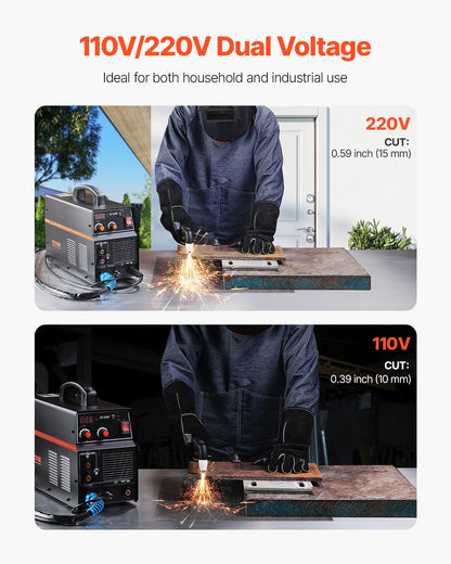 VEVOR 3 in 1 Plasma Cutter Welder Machine, CT-520E TIG/MMA Plasma Cutter Combo Machine, 30A Plasma Cutting Machine, 200A TIG Welder and 200A Stick Welder, Digital 110/220V Dual Voltage IGBT Inverter - DGNQHJJCCT50G2LA0V1 - view 5