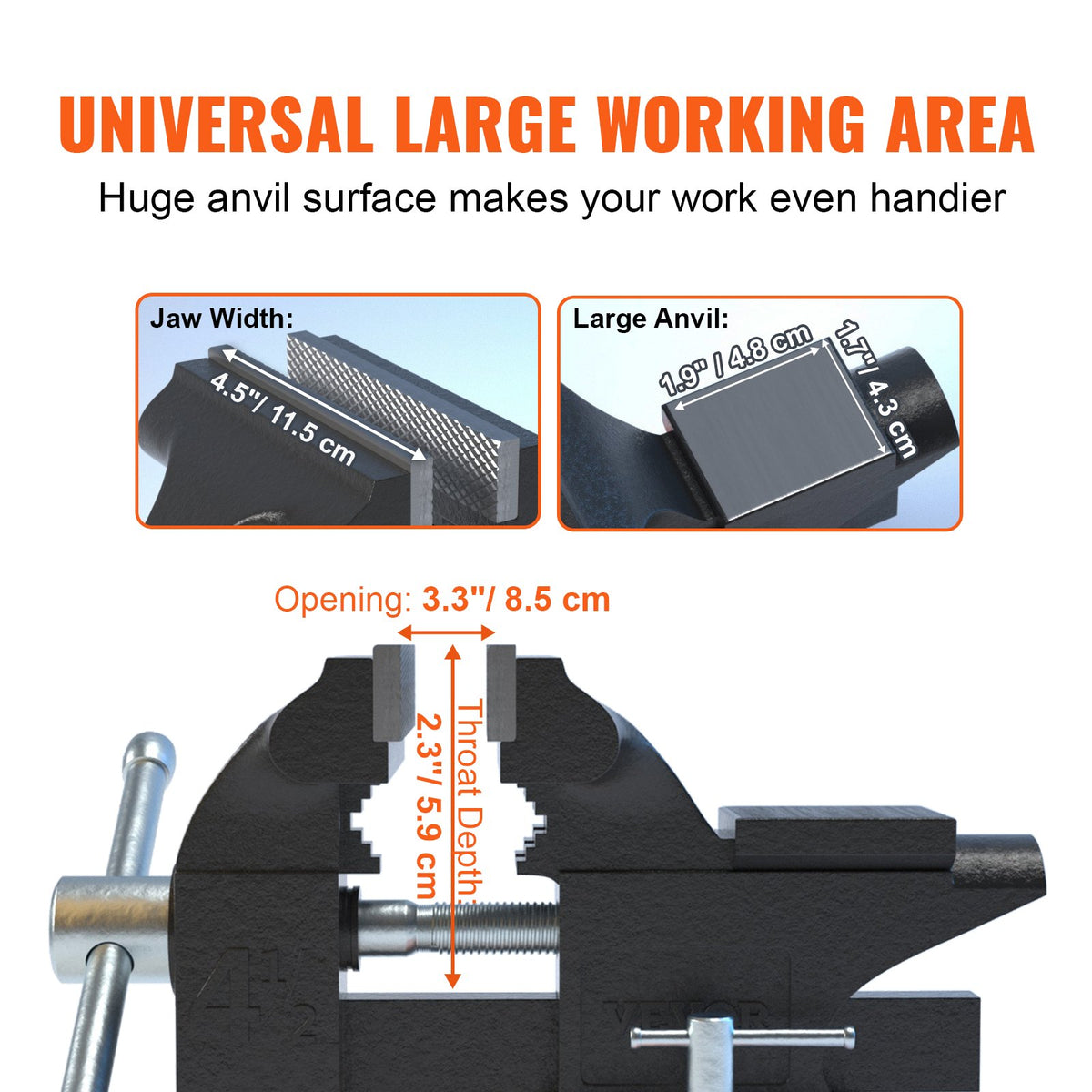 VEVOR Bench Vises - Select Your Configuration - DGNTQDXZSYC45IU5AV0 - view 3