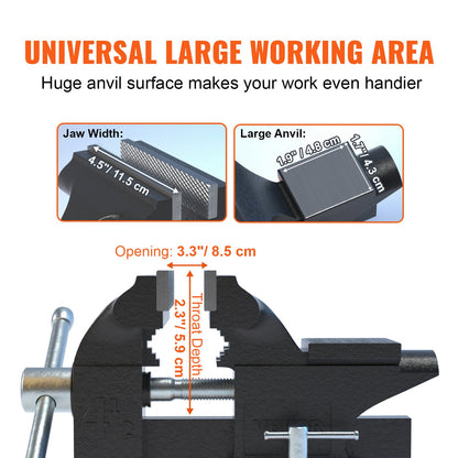 VEVOR Bench Vises - Select Your Configuration - DGNTQDXZSYC45IU5AV0 - view 3