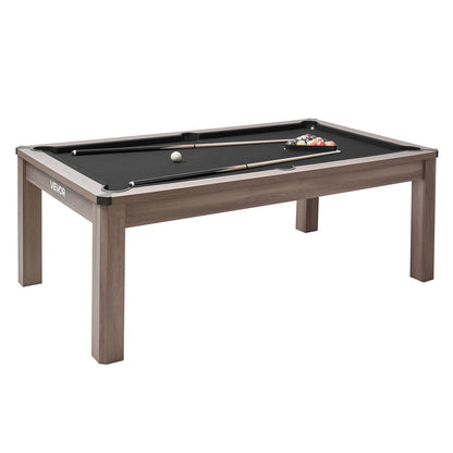 VEVOR 7ft Pool Table Combo Set, 3-in-1 Multi Game Billiards Tables with Dining Top and Ping Pong, 2 Benches for Storage and Accessories, Includes Ball Cue Rack Chalk Brush, for Family Recreation Room - DGNTQZQHHSMDH7KV1001V0 - view 10
