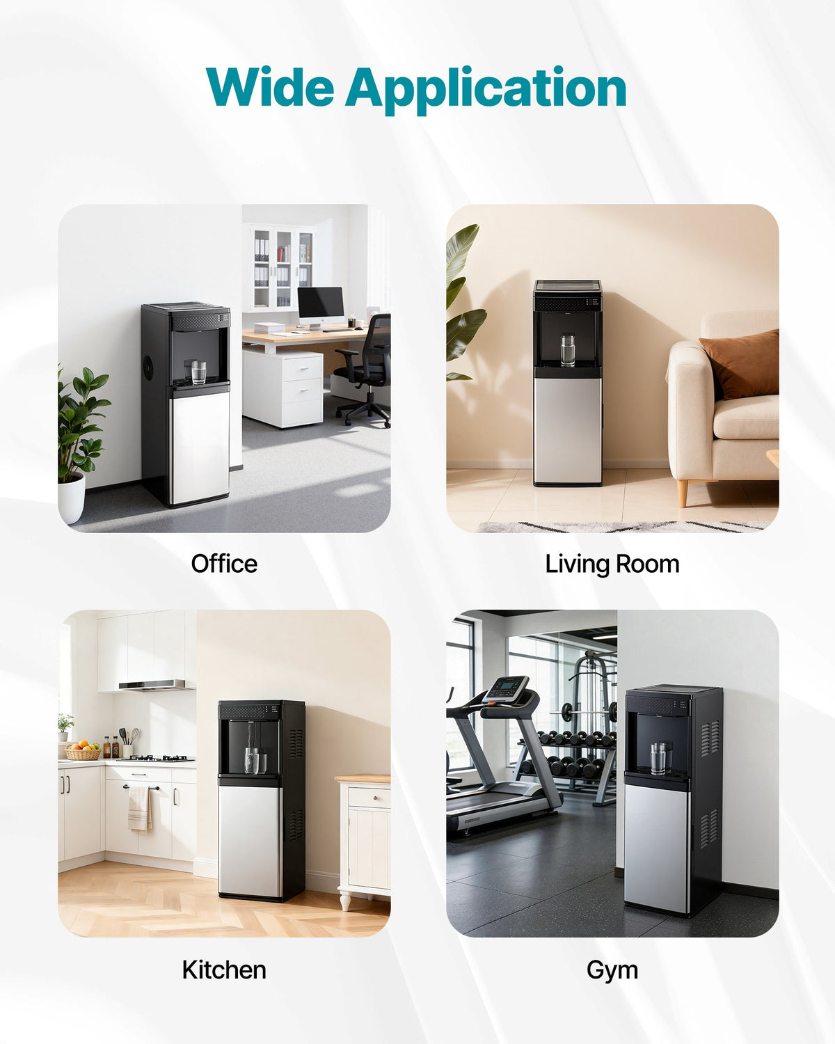 VEVOR Water Dispenser with Ice Maker, 3-in-1 Floor-Standing Water Dispenser, 33 LBS/24H, 9 Cubes/7 Min Fast Ice Making with 1.3 LBS Storage, Bullet Ice-Cubes & Cold-Water, for Home, Kitchen, Party - DGNZBJLDSLSR9YFIB001V1 - view 7