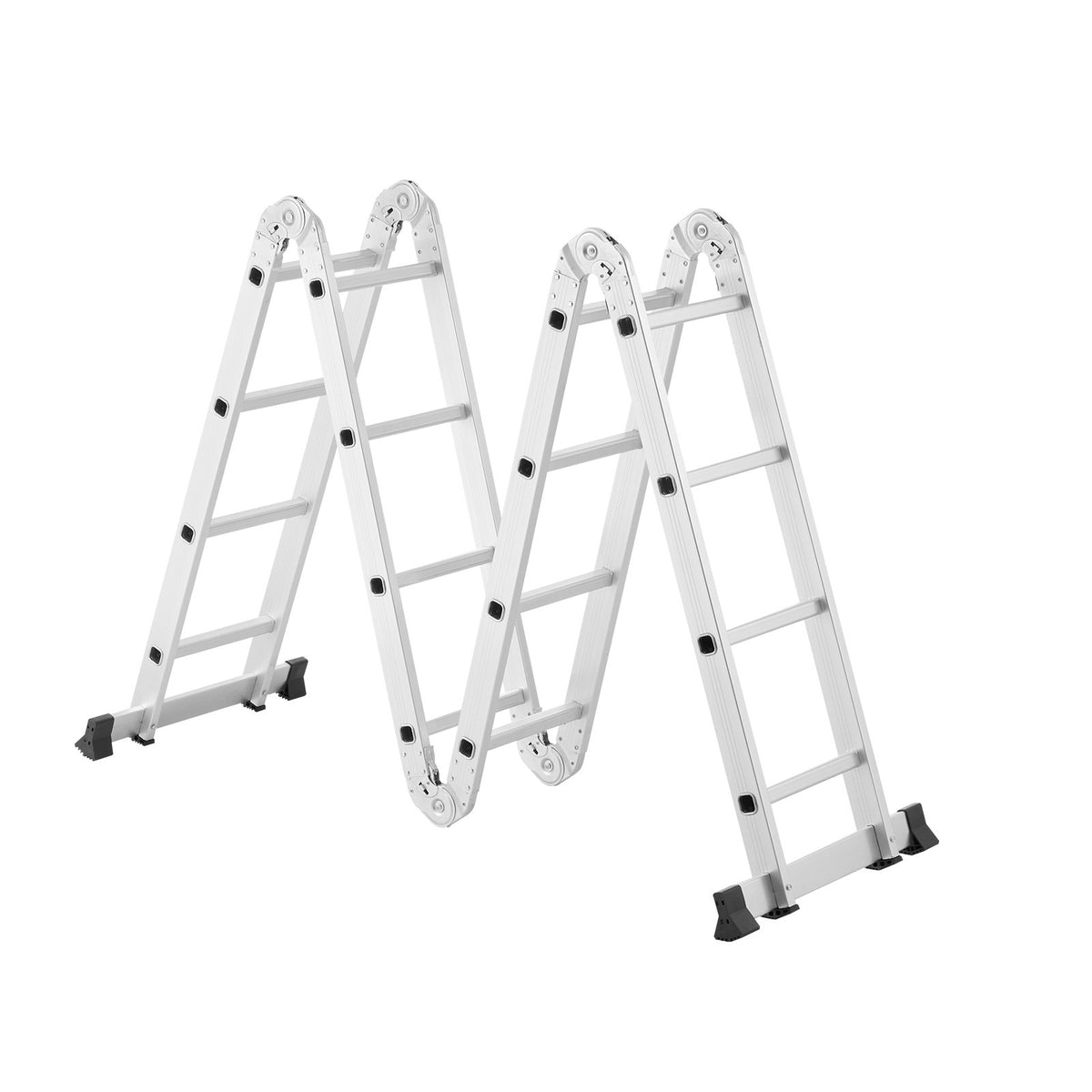VEVOR Multi-Purpose Folding Ladder, 7-in-1 Tall Extension Step Ladder, A Frame 4 Step Telescoping Ladder, 15.5ft Reach Height Heavy Duty Adjustable Ladder, 330 lbs Capacity for Home Outdoor - DGNZDTLHJ4JJEJ4Q4V0 - view 10