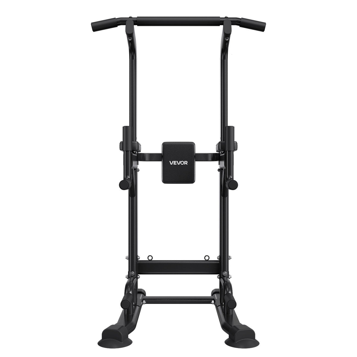 VEVOR Pull Up Bar, 330 LBS Power Tower Dip Station, Workout Dip Station with H-Shaped Stable Base & Back Pad, Adjustable 12 Level Height Free Standing Chin Up Bar for Back, 4-Level Adjustable Back Pad - DGNZHXYTXSJPLNKDH001V0 - view 10