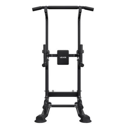 VEVOR Pull Up Bar, 330 LBS Power Tower Dip Station, Workout Dip Station with H-Shaped Stable Base & Back Pad, Adjustable 12 Level Height Free Standing Chin Up Bar for Back, 4-Level Adjustable Back Pad - DGNZHXYTXSJPLNKDH001V0 - view 10