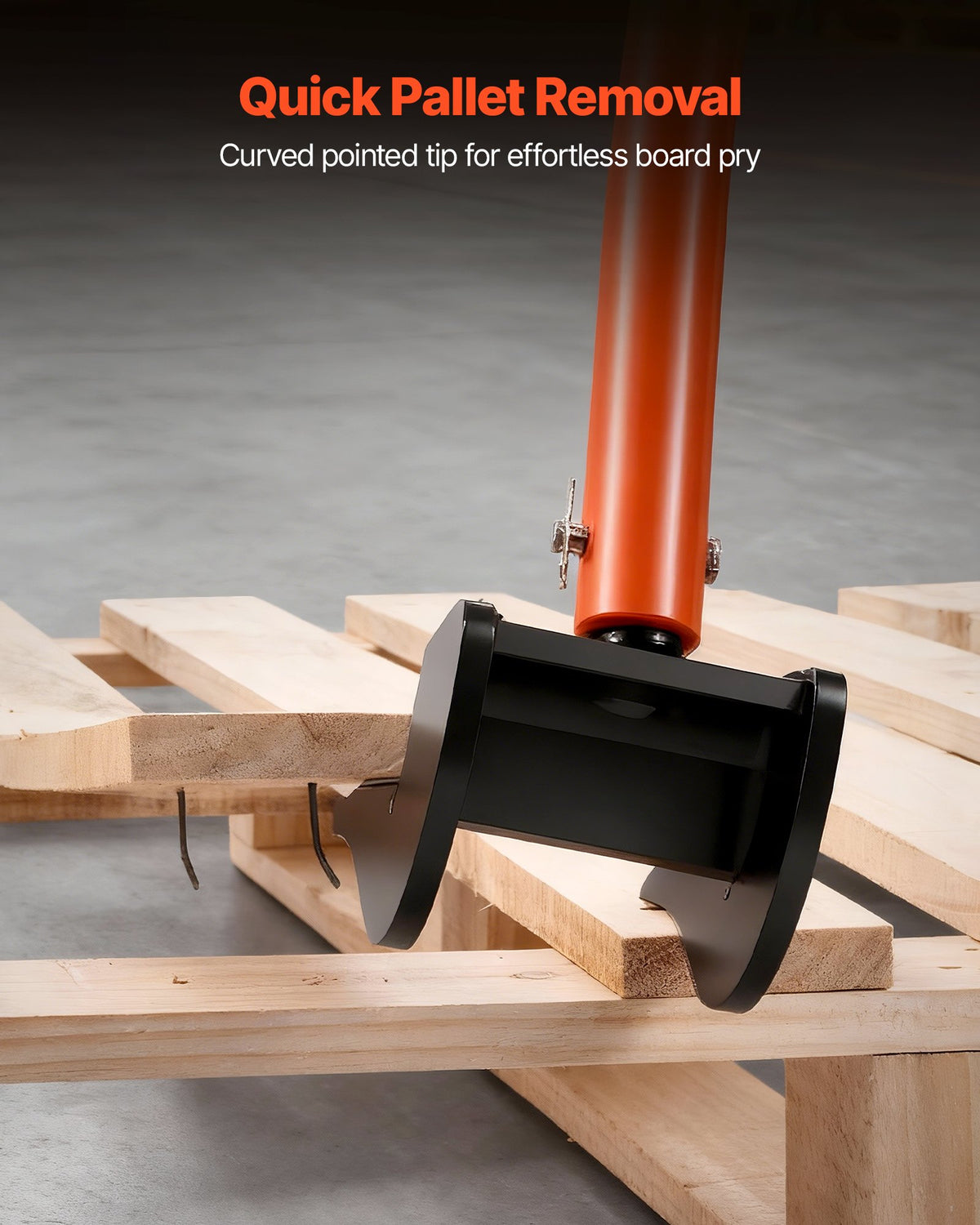 VEVOR Pallet Buster Tool, 50 Inch Carbon Steel Handle Wrecking Pry Bar, 2000 lbs Weight Capacity, Heavy Duty Deck Board Removal Tool, Breaker Bar for Flooring, Framing, Roofing, Trim, Drywall - DGTPQGJTX54IKEMR1001V0 - view 3