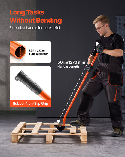 VEVOR Pallet Buster Tool, 50 Inch Carbon Steel Handle Wrecking Pry Bar, 2000 lbs Weight Capacity, Heavy Duty Deck Board Removal Tool, Breaker Bar for Flooring, Framing, Roofing, Trim, Drywall - DGTPQGJTX54IKEMR1001V0 - view 6