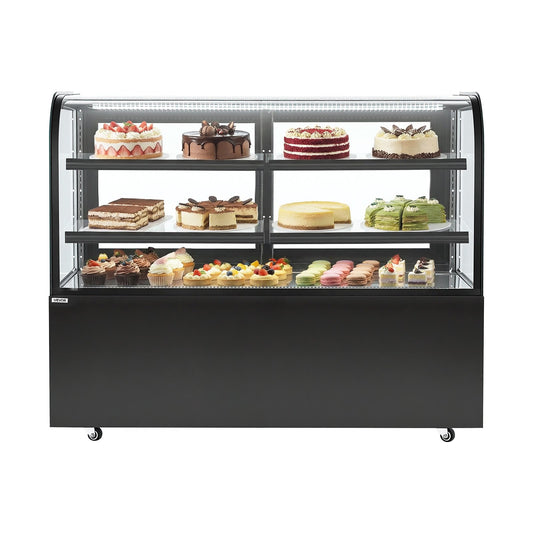 VEVOR Refrigerated Display Case, 17.6 Cu.Ft./550L Large Pastry Display Case, 2-Tier Commercial Cake Refrigerator with LED Lighting, TURBO Cooling, Frost-Free Air-Cooling, for Bakery, Dessert Shop - DGZSJ176CFTH42QDO001V1 - view 1