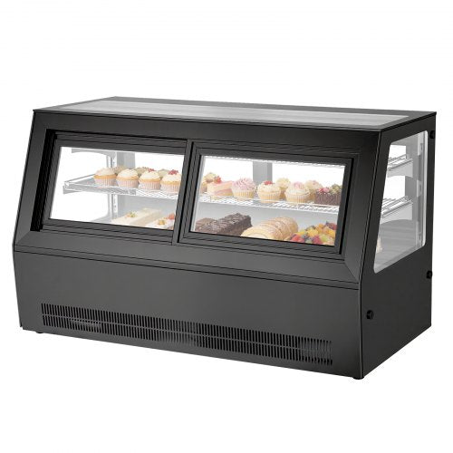 VEVOR Refrigerated Display Case, 7.1 Cu.Ft./190L Countertop Pastry Display Case, 2-Tier Commercial Cake Refrigerator with LED Lighting, TURBO Cooling, Frost-Free Air-Cooling, for Bakery, Dessert Shop - DGZSJ71CFTQHRFGXI001V1 - view 2
