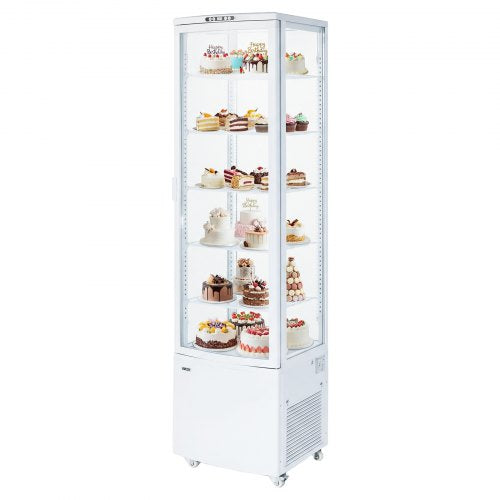 VEVOR Refrigerated Display Case, 9.8 Cu.Ft./278L Large Pastry Display Case, 5-Tier Commercial Cake Refrigerator with LED Lighting, TURBO Cooling, Frost-Free Air-Cooling, for Bakery, Dessert Shop - DGZSJ98CFTFX48JQV001V1 - view 2