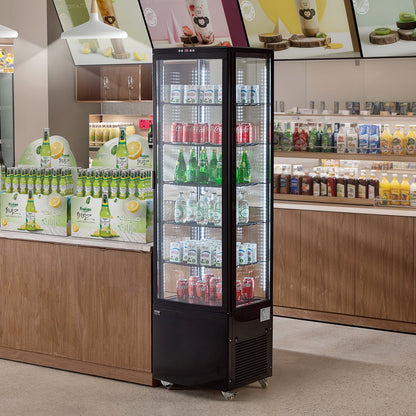 VEVOR Refrigerated Display Case, 9.8 Cu.Ft./278L Large Pastry Display Case, 5-Tier Commercial Display Refrigerator with LED Lighting, TURBO Cooling, Frost-Free Air-Cooling, for Bakery - DGZSJLDFX98CV5MZPV1 - view 9
