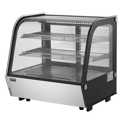 VEVOR Refrigerated Display Case, 4.2 Cu.Ft./115L Countertop Pastry Display Case, 2-Tier Commercial Display Refrigerator with LED Lighting, TURBO Cooling, Frost-Free Air-Cooling, for Bakery - DGZSJTMHX42C7I6DBV1 - view 10