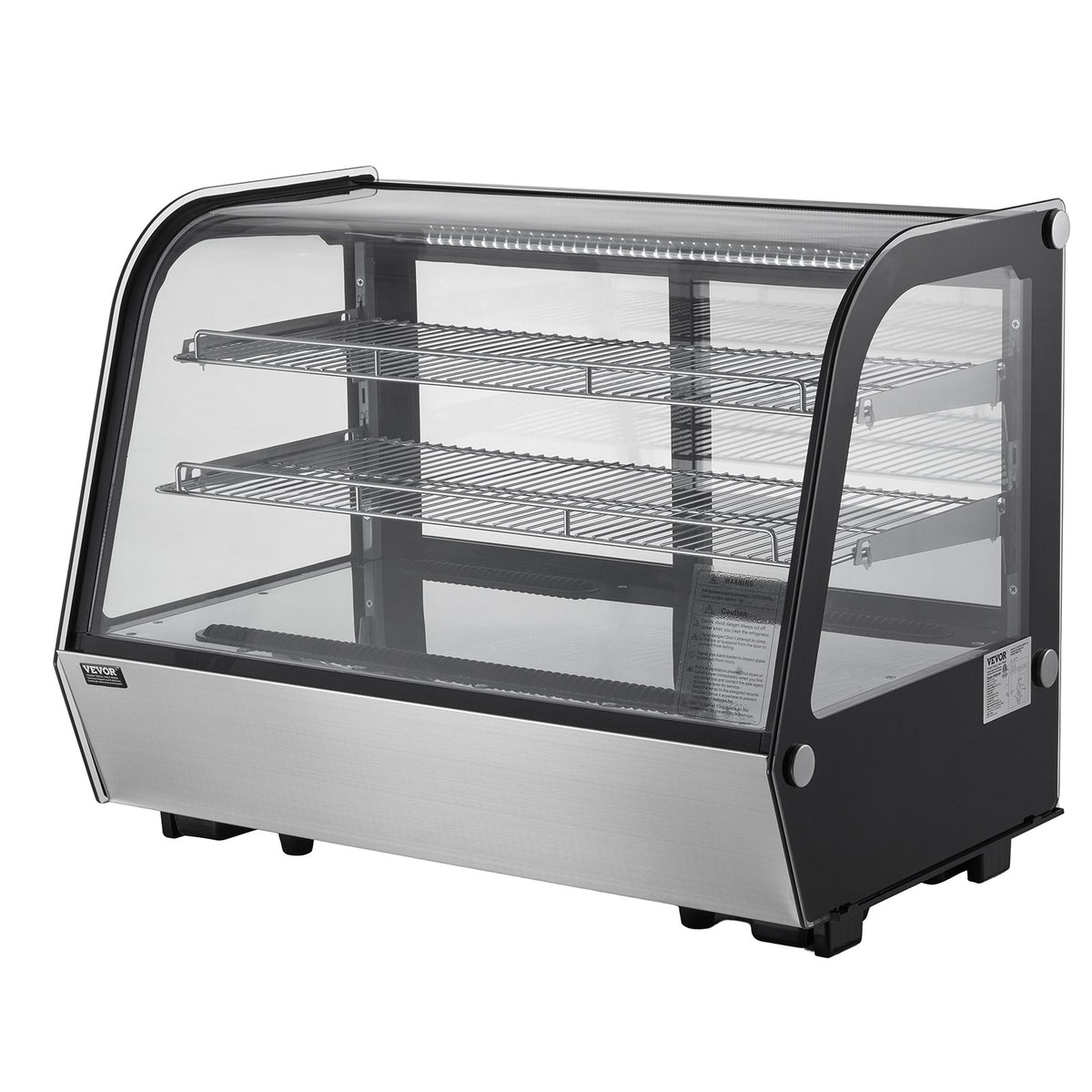 VEVOR Refrigerated Display Case, 5 Cu.Ft./146L Countertop Pastry Display Case, 2-Tier Commercial Display Refrigerator with LED Lighting, TURBO Cooling, Frost-Free Air-Cooling, for Bakery - DGZSJTMHX5CFLW41TV1 - view 10