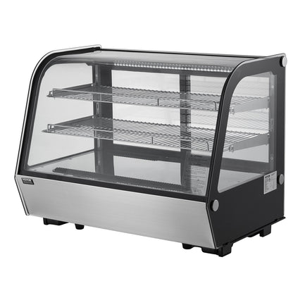 VEVOR Refrigerated Display Case, 5 Cu.Ft./146L Countertop Pastry Display Case, 2-Tier Commercial Display Refrigerator with LED Lighting, TURBO Cooling, Frost-Free Air-Cooling, for Bakery - DGZSJTMHX5CFLW41TV1 - view 10