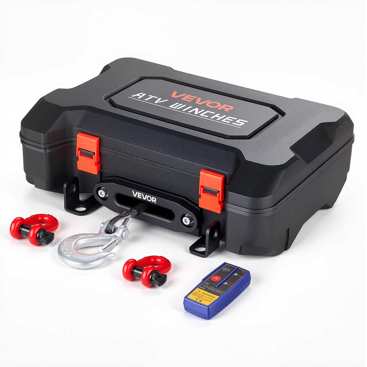 VEVOR Portable Winch, 6000 lbs 12V DC Electric Winch with Synthetic Rope, Wireless & Wired Remotes, Box-Style Recovery Kit with Fairlead, Clevis Hook, Strap for ATV UTV Off-Road Outdoor Pulling Tasks - DHBXSATVJP60ELFS9001V9 - view 1