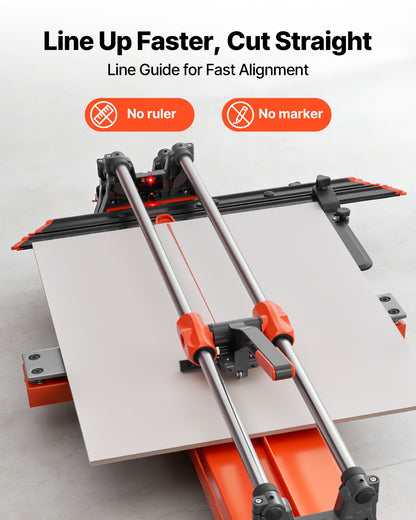 VEVOR 39.4-Inch Manual Tile Cutter, Upgraded Sliding Head Cutting Tool with Spring-Loaded Base, Angle Fence, Tungsten Carbide Cutting Wheel, Alignment Guide, for DIY Pros, Ceramic, Floor, Wall Tiles - DHDZHDTSJK1060S0L001V0 - view 7
