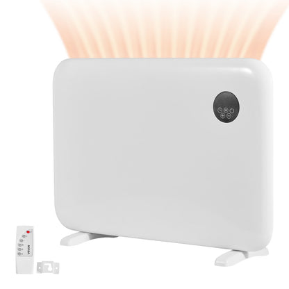 VEVOR Convection Panel Heater, 1500W Electric Panel Space Heater with Remote & Touch Control, Portable Stand or Wall Mount Design with Anti-Tipping and Overheat Protection for Home and Office, White - DHSDNQ1500WYYKH4O001V1 - view 1