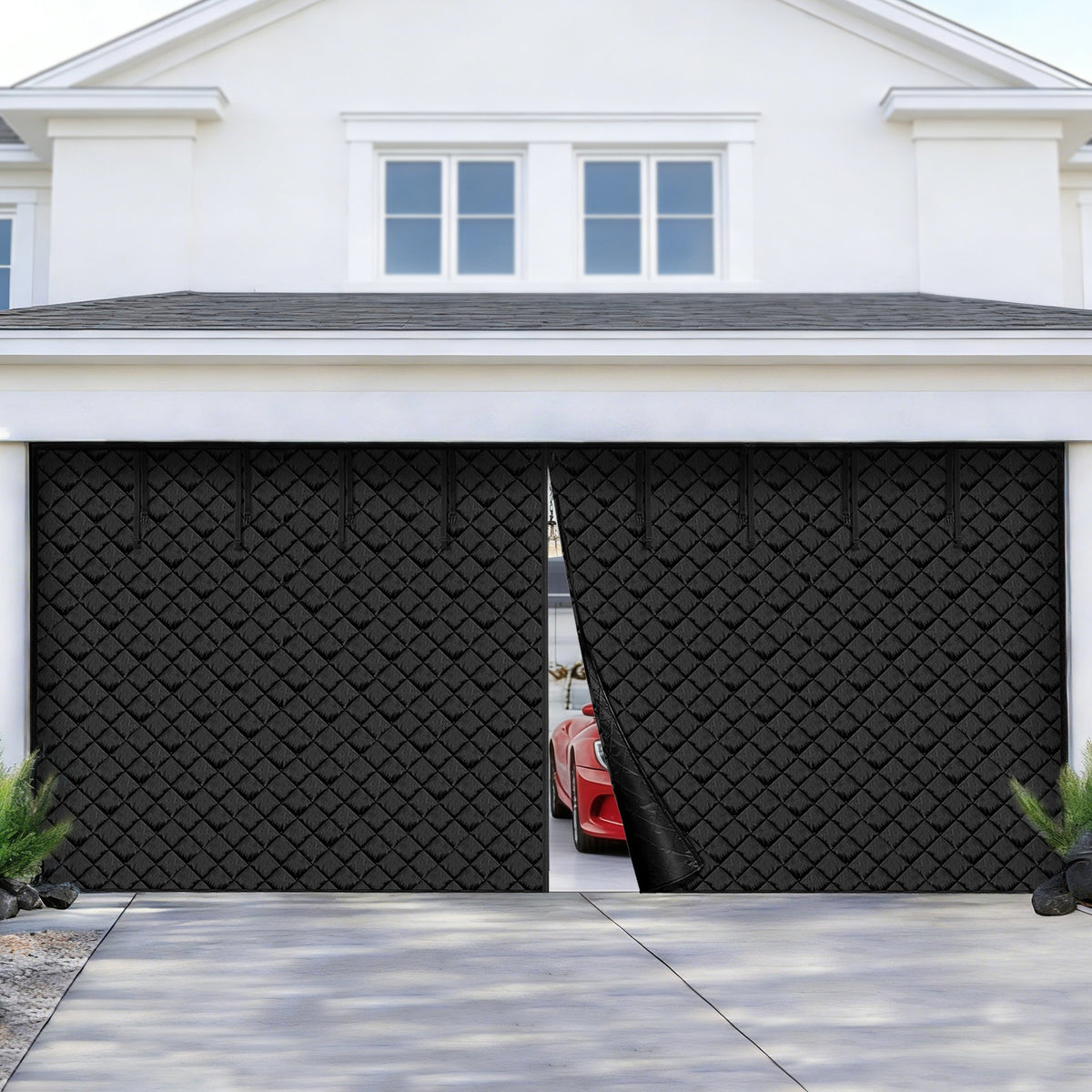 VEVOR Garage Door Screen for Winter, 18x7FT, Garage Door Insulation Kit, Magnetic Thermal Insulated Door Curtain with 300D Oxford Fabric Heavy Duty Weighted Bottom, Easy Assembly for Garage Door - DJCXBNCKMPFLAOZJAV0 - view 1