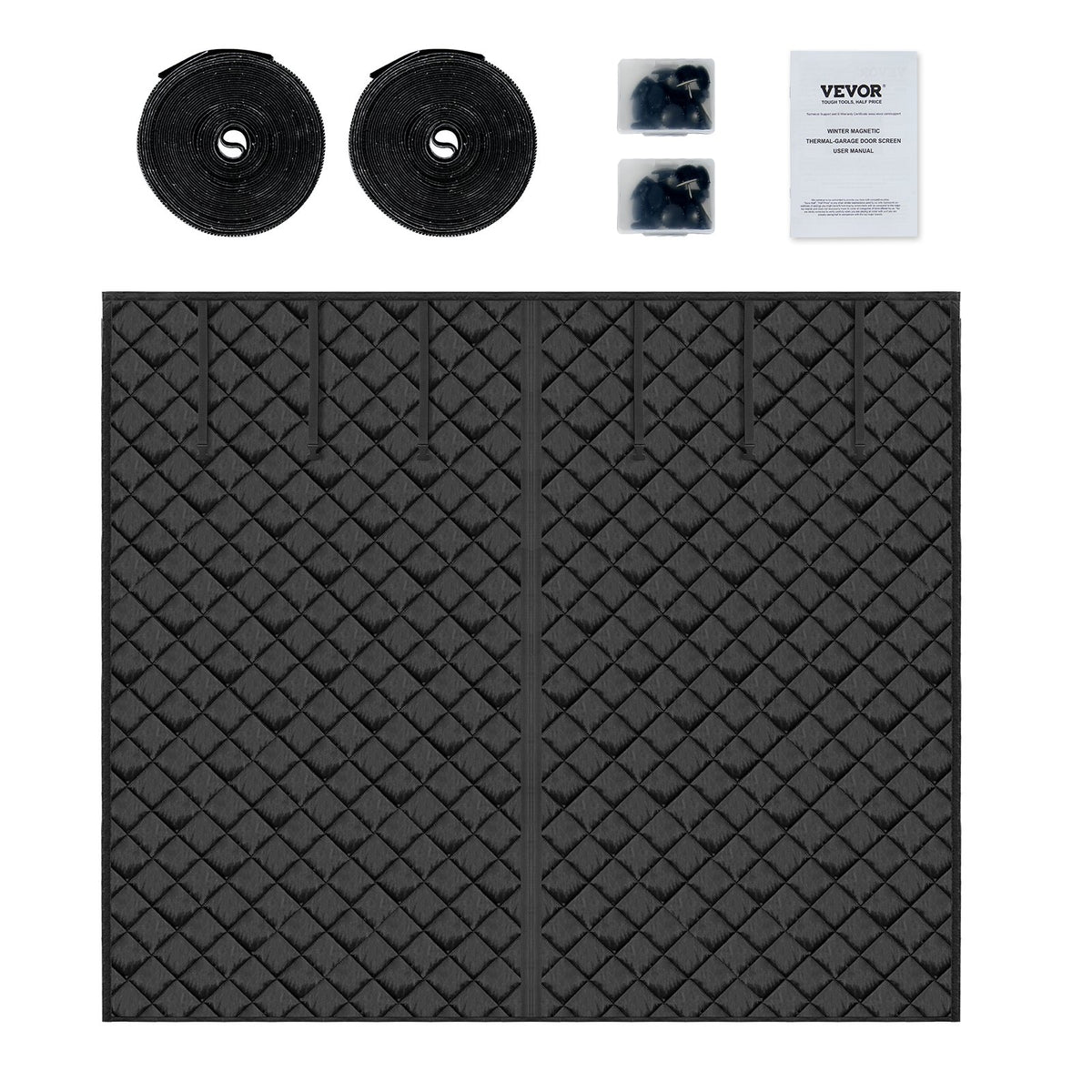 VEVOR Garage Door Screen for Winter, 9x7FT, Garage Door Insulation Kit, Magnetic Thermal Insulated Door Curtain with 300D Oxford Fabric Heavy Duty Weighted Bottom, Easy Assembly for Garage Door - DJCXBNCKMPFLFQBYBV0 - view 10
