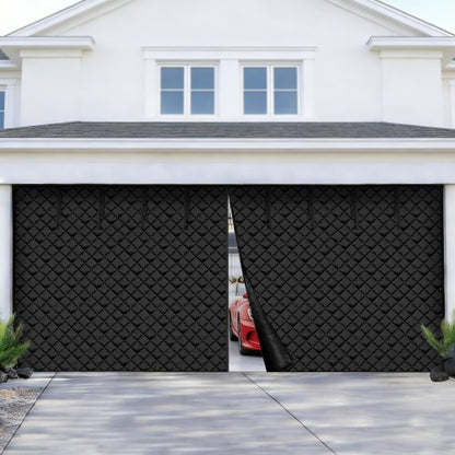 VEVOR Garage Door Screen for Winter, 16x7FT, Garage Door Insulation Kit, Magnetic Thermal Insulated Door Curtain with 300D Oxford Fabric Heavy Duty Weighted Bottom, Easy Assembly for Garage Door - DJCXBNCKMPFLQFCOOV0 - view 2