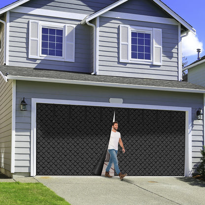 VEVOR Garage Door Screen for Winter, 16x7FT, Garage Door Insulation Kit, Magnetic Thermal Insulated Door Curtain with 300D Oxford Fabric Heavy Duty Weighted Bottom, Easy Assembly for Garage Door - DJCXBNCKMPFLQFCOOV0 - view 9