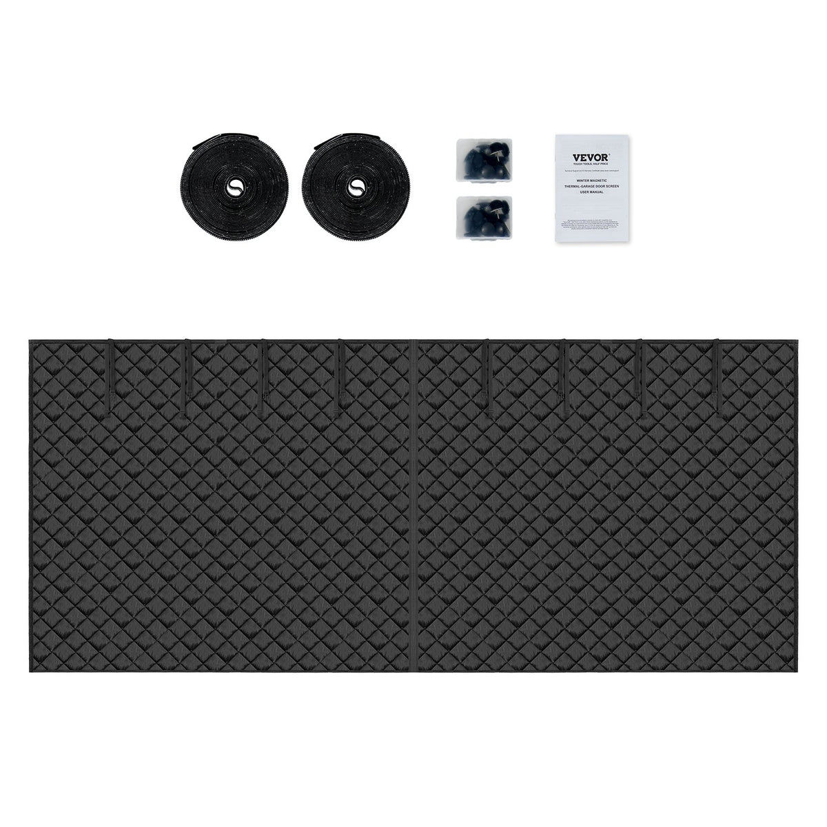 VEVOR Garage Door Screen for Winter, 16x7FT, Garage Door Insulation Kit, Magnetic Thermal Insulated Door Curtain with 300D Oxford Fabric Heavy Duty Weighted Bottom, Easy Assembly for Garage Door - DJCXBNCKMPFLQFCOOV0 - view 10