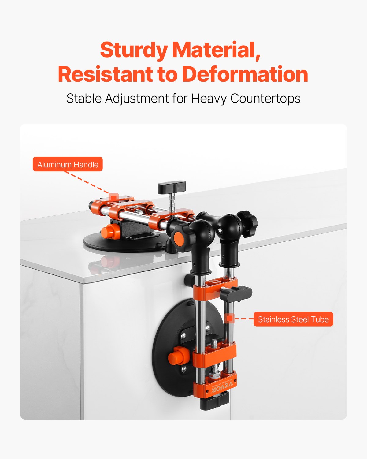 VEVOR Seamless Seam Setter, 2 Packs Granite Seam Setter with 6 in Vacuum Suction Cups, Seam Joiner for Seam Joining & Leveling, 90°-120° Adjustable, Countertop Installation Tool for Tile Marble Slab - DJDJFGDQ9027VNH2Y001V0 - view 5