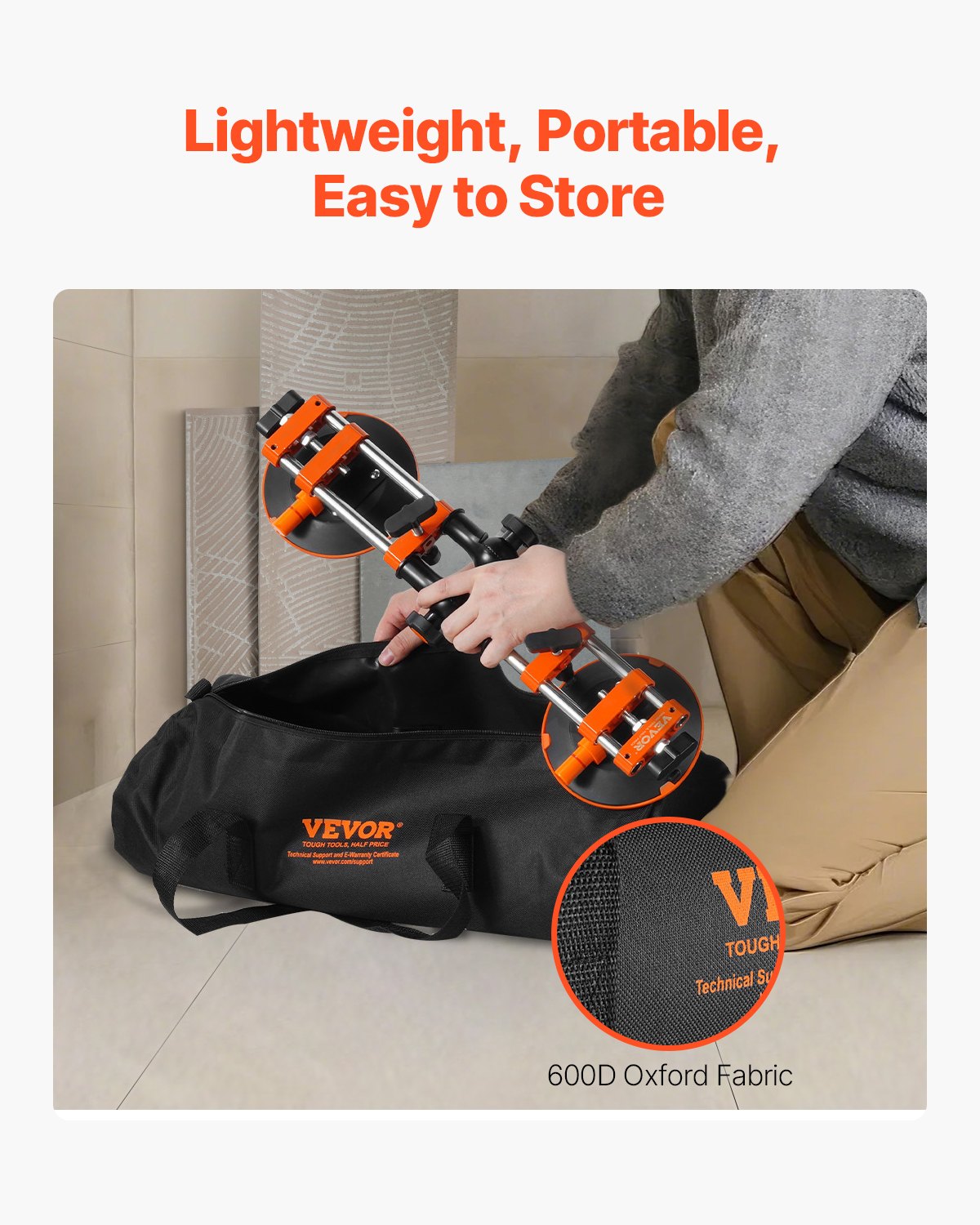 VEVOR Seamless Seam Setter, 2 Packs Granite Seam Setter with 6 in Vacuum Suction Cups, Seam Joiner for Seam Joining & Leveling, 90°-120° Adjustable, Countertop Installation Tool for Tile Marble Slab - DJDJFGDQ9027VNH2Y001V0 - view 7