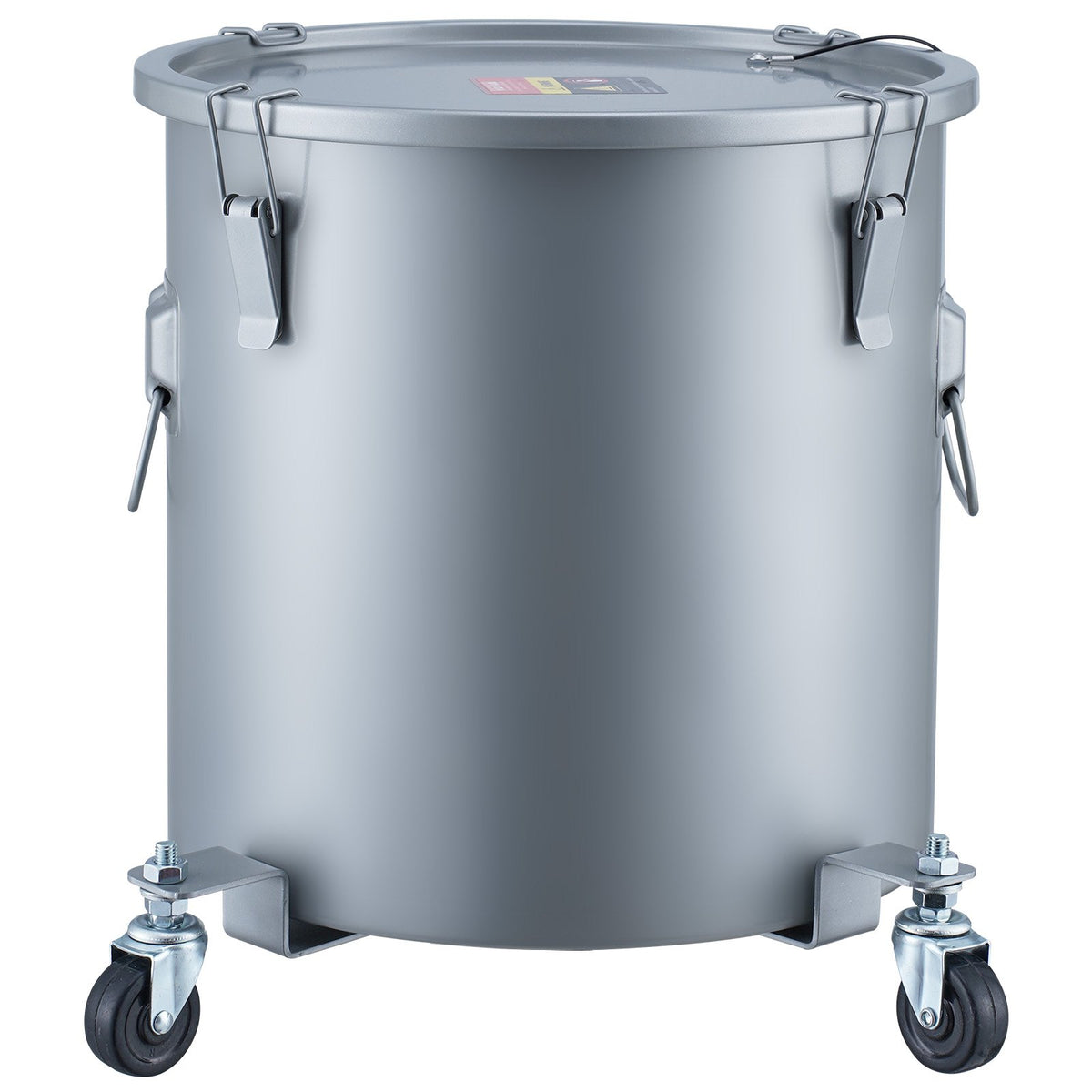 VEVOR Fryer Grease Bucket, 8 Gal Oil Disposal Caddy with Caster Base, Carbon Steel with Rust-Proof Coating, Oil Transport Container with Lid, Lock Clips, Filter Bag for Hot Cooking Oil Filtering, Gray - DJLZGYZTTGPSPYAT5V0 - view 10