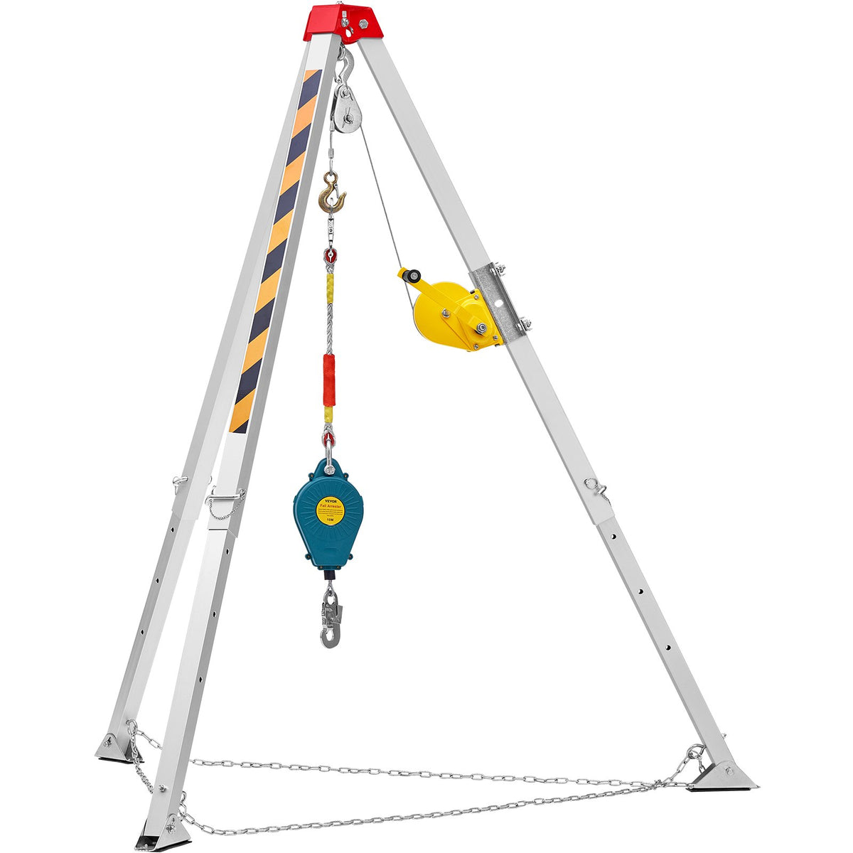 VEVOR Confined Space Tripod Kit, Confined Space Tripod 7' Legs and 98' Cable, Confined Space Rescue Tripod 32.8' Fall Protection, 1200 lbs Winch, Harness, Storage Bag - DJPJYSJJ1200SKQMEV0 - view 10
