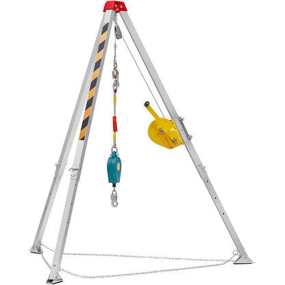 VEVOR Confined Space Tripod Kit, Confined Space Tripod 7' Legs and 98' Cable, Confined Space Rescue Tripod 32.8' Fall Protection, 1800 lbs Winch, Harness, Storage Bag - DJPJYSJJ1800SY0U5V0 - view 10