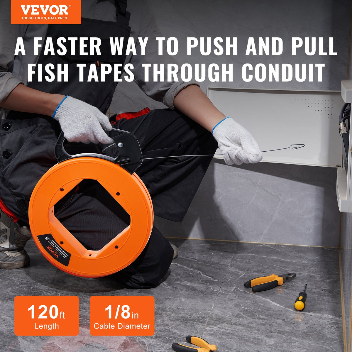 VEVOR Fish Tape - Select Your Configuration - DJPYDG18INCH2QNBXV0 - view 2
