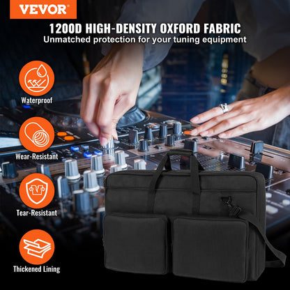 VEVOR Padded DJ Mixer Gig Bag, 1200D Oxford Fabric, DJ Gear Carry Bag with a Storage Pocket 4.92 ft Removable Shoulder Strap 0.39 in Padding, 32.6 x 8.6 x 20.4 in Storage Case Fits for DJ Controller - DJSNB1200DNJ4SLSSV0 - view 3