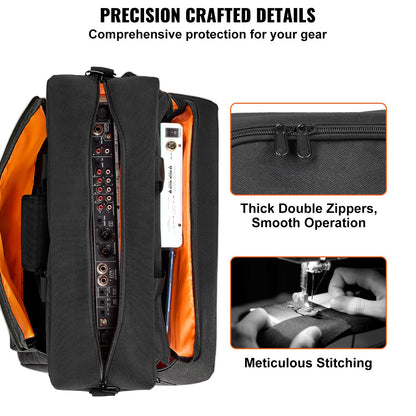 VEVOR Padded DJ Mixer Gig Bag, 1200D Oxford Fabric, DJ Gear Carry Bag with a Storage Pocket 4.92 ft Removable Shoulder Strap 0.39 in Padding, 19.29 x 8.66 x 15.34 in Storage Case for DJ Controller - DJSNBDJKZTSNTICQVV0 - view 7