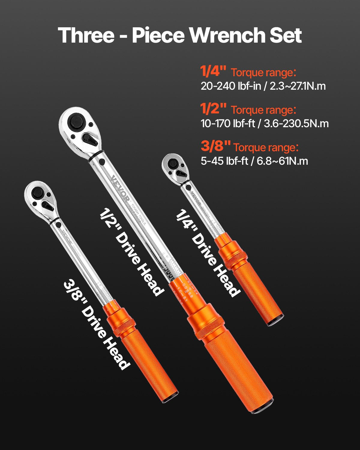 VEVOR Torque Wrenches - Select Your Configuration - DJSNLBS20240DG75HV0 - view 2