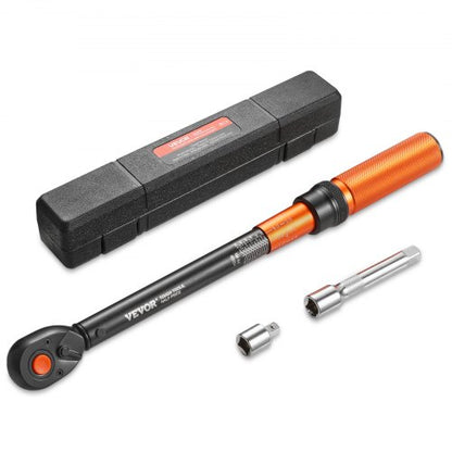 VEVOR Torque Wrench, 1/2-inch Drive Click Torque Wrench, 14.8-162.4 lbf-ft / 20-220 N.m, Dual Scale Readings, ±3% High Precision, with Extension Bar, Adapter and Storage Case, for Automotive Repair - DJSNLBSHCS205RCME001V0 - view 2