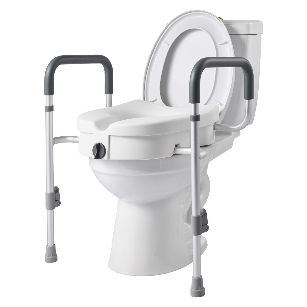 VEVOR Raised Toilet Seat with Arms, 350 lbs Capacity, 5-Inch Lift Height & Adjustable Width, Widened Commode Elevated Toilet Seat Riser with Handles for Seniors, Elderly, Handicap, Disabled, Adults - DJXNSDSJGMTZUZOO9001V0 - view 10