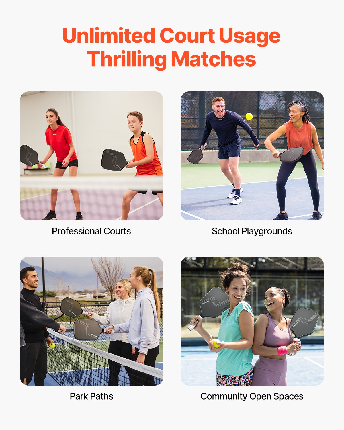 VEVOR Pickleball Paddle, T700 Carbon Fiber Surface & Honeycomb Core, Professional Pickleball Paddle with Increased Power & Control & Spin, Pro Pickle Ball Racket for Adults, Men & Women, Black - DJZCGKT700TXKSUCO001V0 - view 7