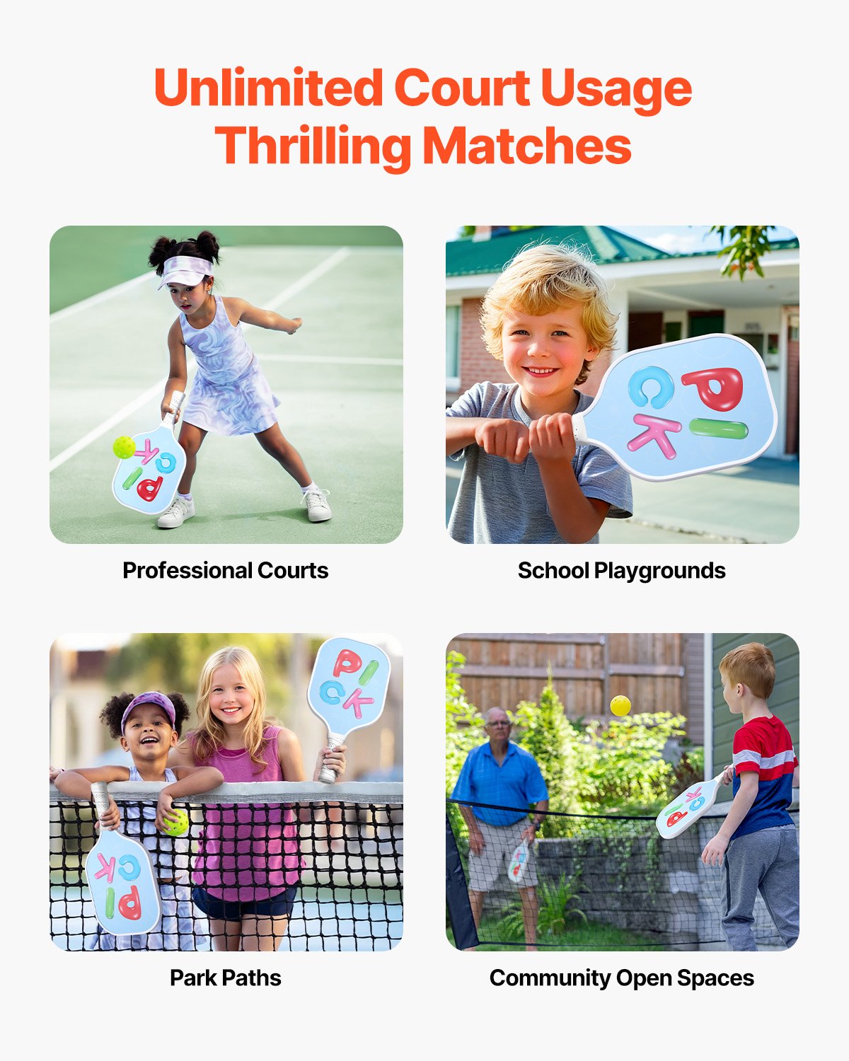 VEVOR Kids Pickleball Paddle, Lightweight Youth Pickleball Paddle with Small Grip and Cute Pattern, Fiberglass Pickle Ball Racket & Honeycomb Core, Child Size for Kids, Youth, Boys & Girls - DJZETKTXWHHS3TB6A001V0 - view 7