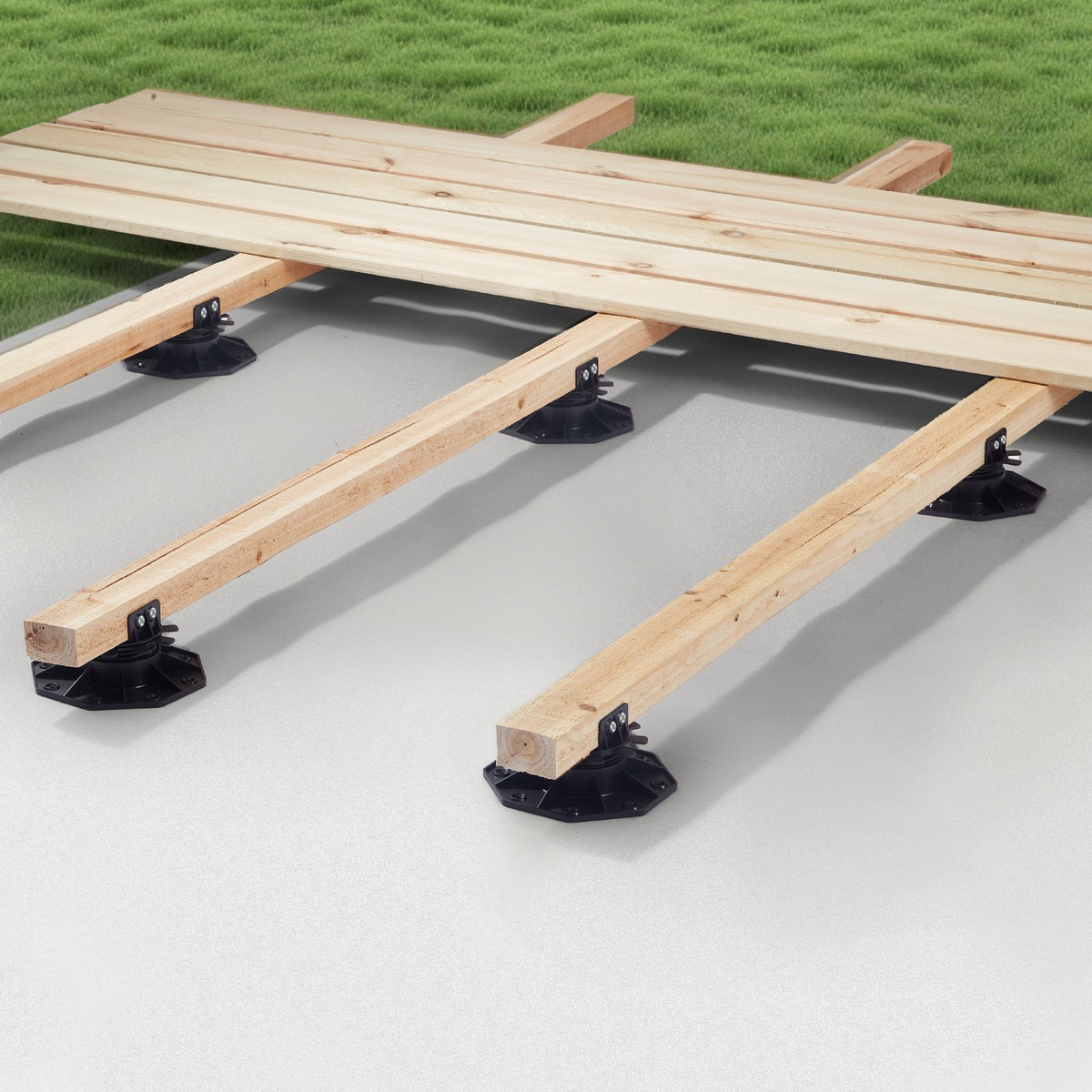 VEVOR Deck Blocks 24 PCS, 2000lbs / 907.18kg Load Capacity Deck Support Plastic Pedestal Paver, Raising 1.18 - 2.36 inch / 30 - 60 mm, Height Adjustable Shed Foundation Base for Wood Concrete Metal - DKCZCJZDKC305FCN4001V0 - view 9