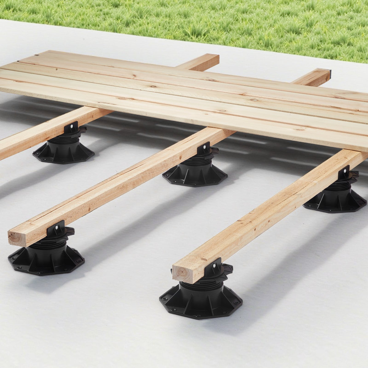 VEVOR Deck Blocks 12 PCS, 2000lbs / 907.18kg Load Capacity Deck Support Plastic Pedestal Paver, Raising 2.36 - 5.31 inch / 60 - 135 mm, Height Adjustable Shed Foundation Base for Wood Concrete Metal - DKCZCJZDKC60PJT4U001V0 - view 9