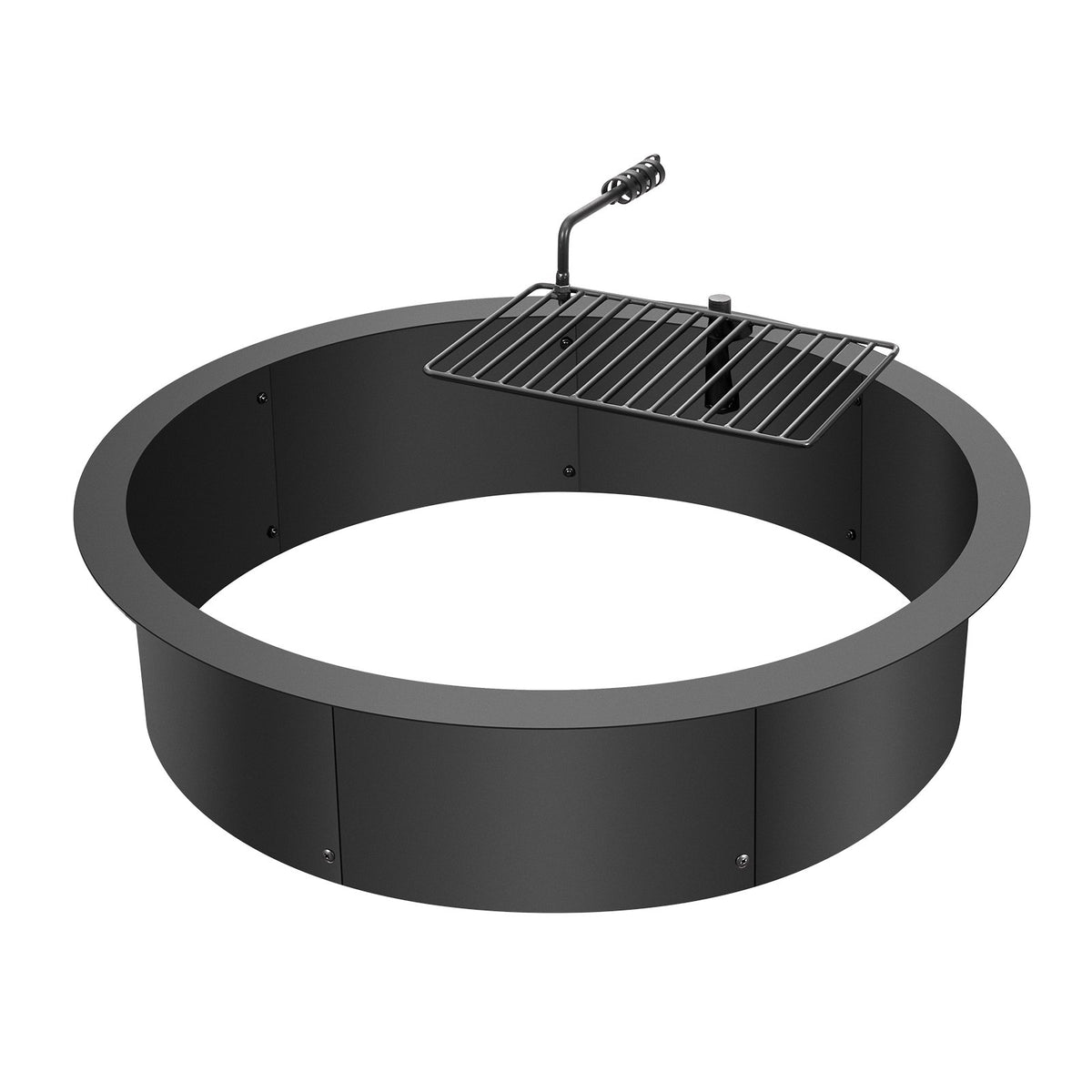 VEVOR Fire Pit Ring, Fire Pit Insert with Barbecue Fire Ring, 35-In Outer/31-In Inner Diameter, 8.5in Height, Carbon Steel Liner DIY Campfire Ring above/In-Ground, for Outdoor Camping, Bonfires - DKJHH31INCH165WYPV0 - view 10