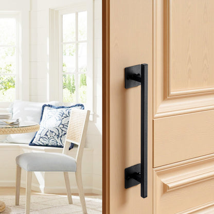 VEVOR Barn Door Handle, 2Pcs 12.6 in Rustic Fence Gate Handle, Rust-Resistant Coating, Heavy Duty Carbon Steel Outdoor Gate Handles, Easy to Install, Metal Sliding Door Pulls for Garage Shed Pantry - DKXZLMBS12INECDUE001V0 - view 9